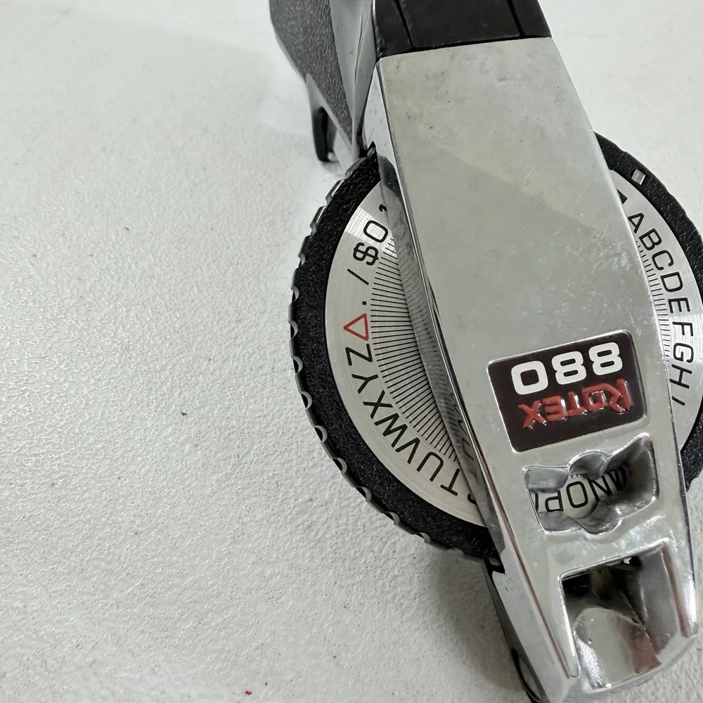 Vintage Rotex 880 Black & Chrome Professional Label Tape Maker - 3/8